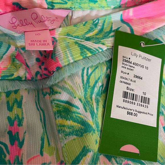 Lilly Pulitzer Adie Short Seasalt Blue on Parade Women’s Sz 10 - Picture 6 of 7